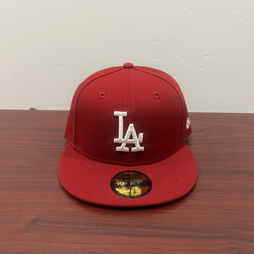 New Era, 59Fifty, Fitted Hat, Los Angeles Dodgers, Burgundy & White